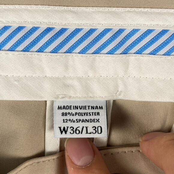 Footjoy Athletic Performance Pants Men's 36x30 Beige Causal Chino Slacks Formal - Picture 3 of 9